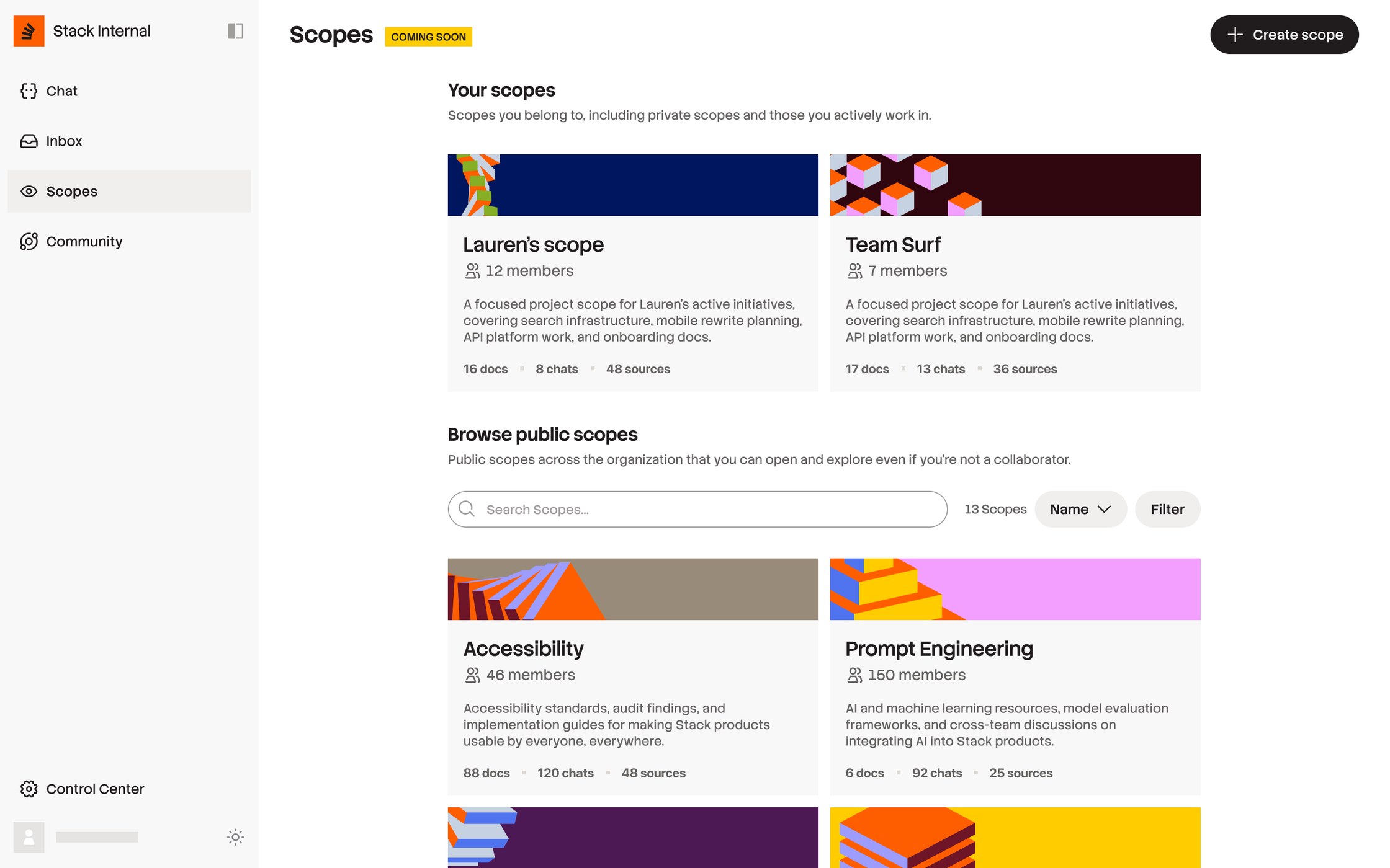 Screenshot of the feature in product