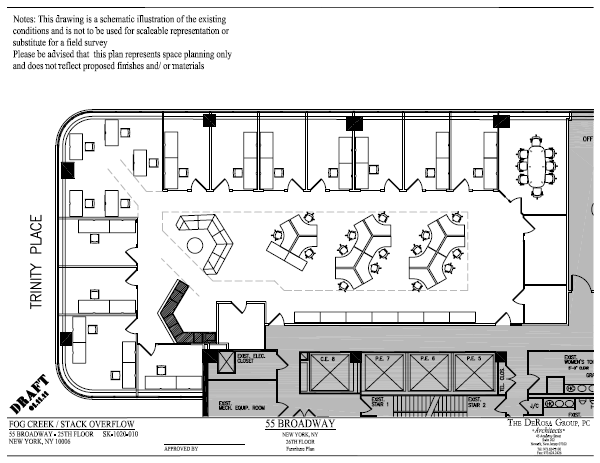 Floorplan of Stack Overflow office