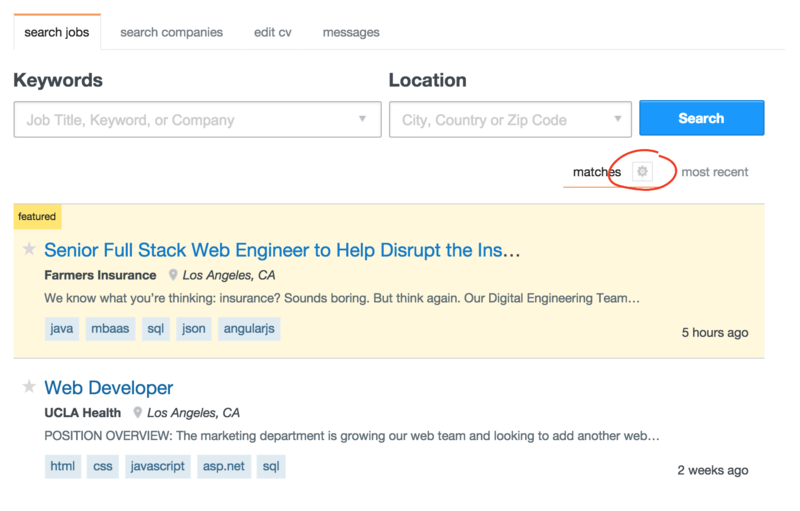 search jobs on stack overflow