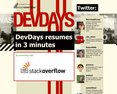 DevDays Countdown Screen