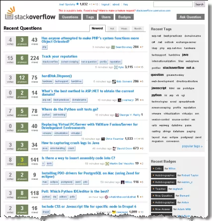 stack overflow beta