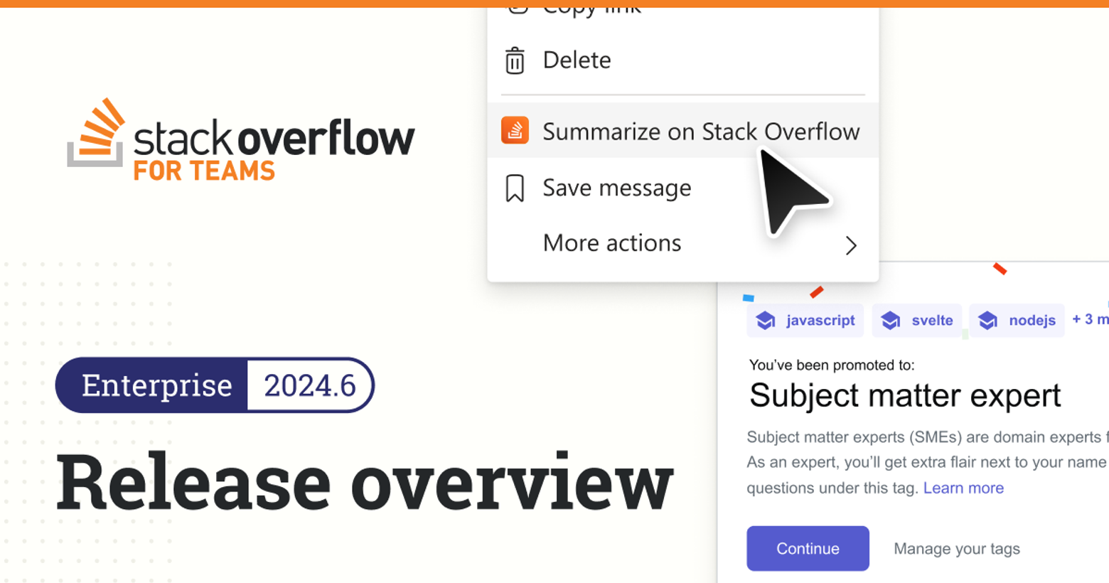Stack Overflow for Teams Enterprise 2024.5 Release Overview
