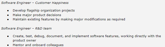 how to write software developer resume