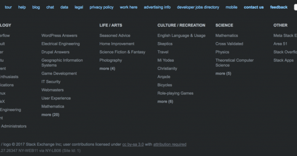 New Stack Overflow Footer & About Pages Launch Today - Stack Overflow